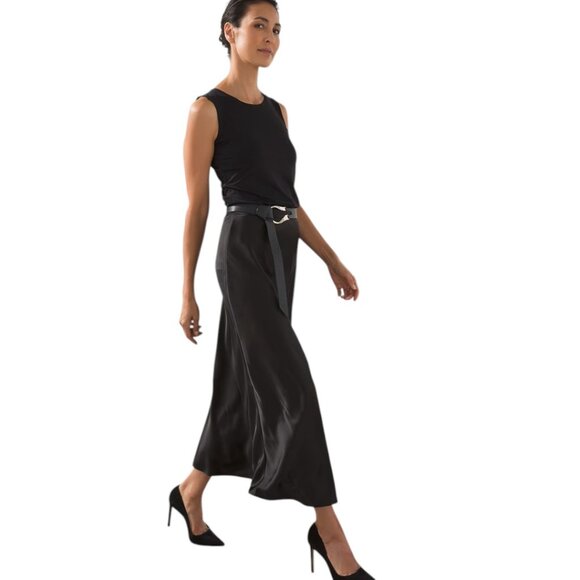 Chico's Black Label Stretch Satin Skirt, Size 18, Black NWT - Picture 3 of 12